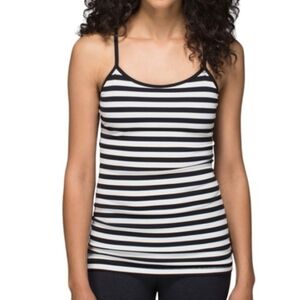 Lululemon | Power Y Luon Tank Black & White Stripe | 4
